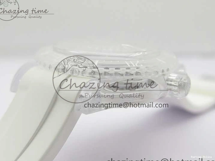 0112 Submariner Phantomlab Transparent KZF Best Edition Black Dial on White Rubber Strap VR StreetReady 2567